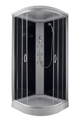Cabine de dus si cadite - Cabina de dus cu hidromasaj + cadita joasa, 90x90x210