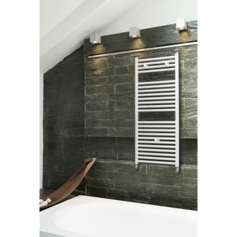 Calorifere - Calorifer baie Fondital Cool portprosop drept, alb, 550 x 1160 mm + accesorii montaj
