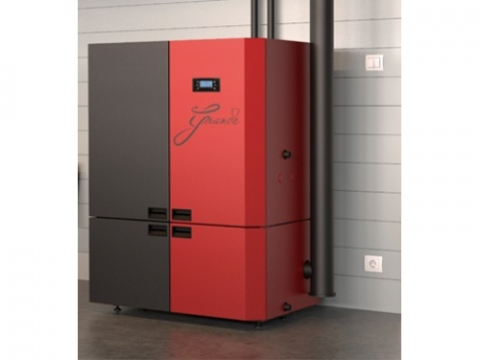 Cazane, sobe, șeminee - Cazan compact pe peleti ALFAPLAM Grande - 28 kW