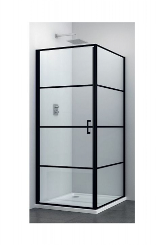 ELITE BLACK GRID - Parte fixa pt. cabina de dus modulara, 80cm [1]