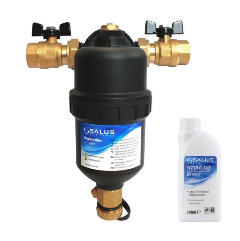 Fose septice si accesorii - Filtru antimagnetita Salus MAG Defender 3/4" MD34S + lichid inhibitor LX1
