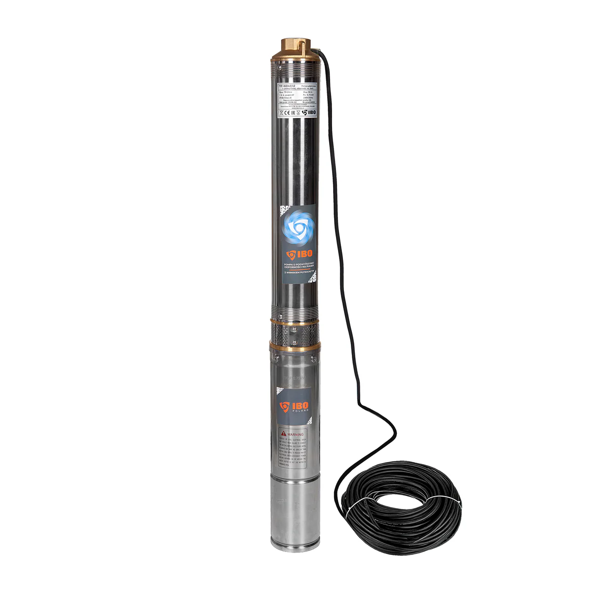 Pompe, Hidrofoare si Vase de expansiune - Pompa submersibila IBO Dambat 4SDM2/12, 0.75kW, debit 80l/min, H refulare 85m, racord 1 1/2 toli, rezistenta sporita la nisip