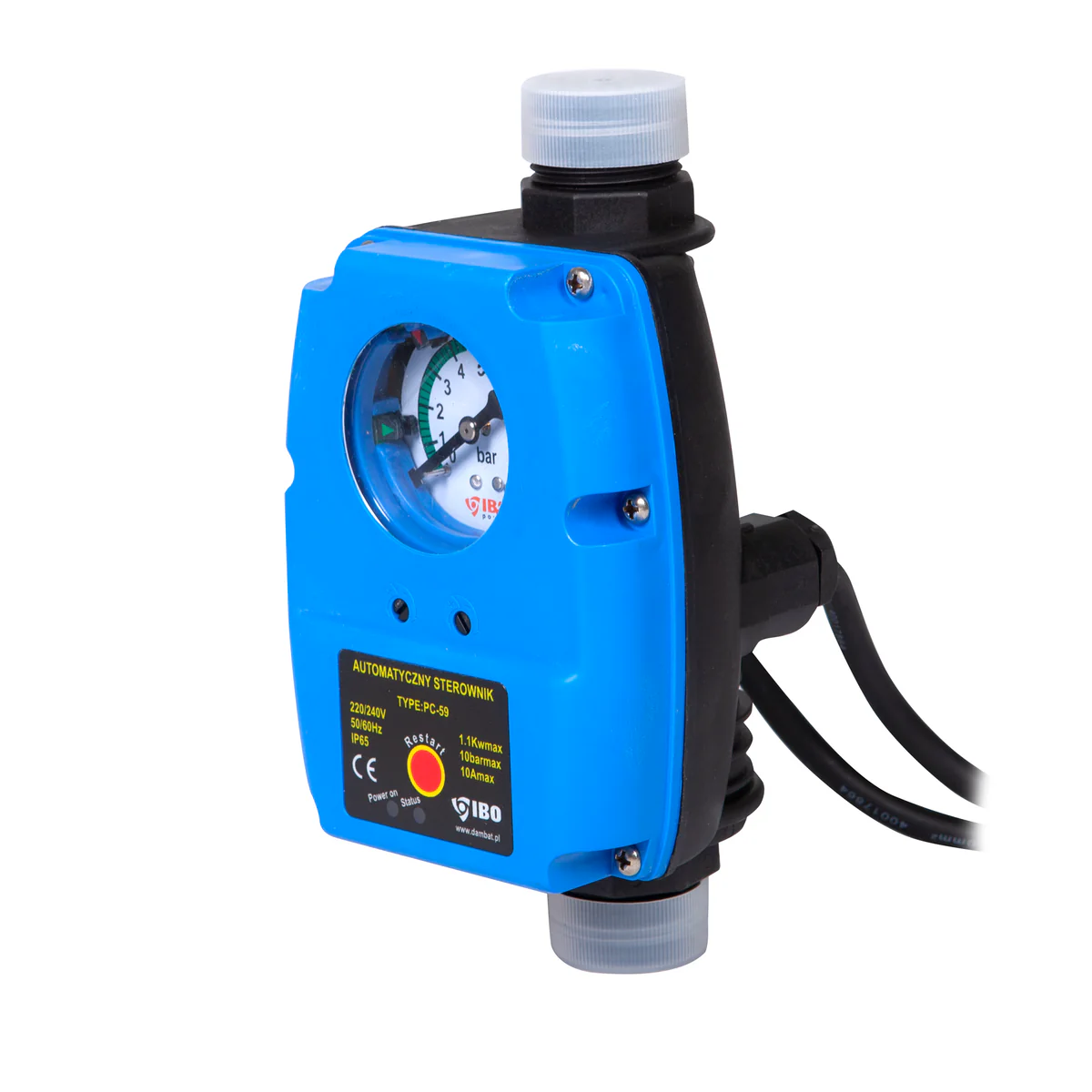 Accesorii Pompe si Hidrofoare - Presostat electronic IBO Dambat PC-59, 1.1 Kw, 1 tol, 10 bar