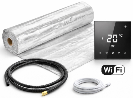 Kit covoraș F-Mat 150W/mp (Parchet/Mochetă) - covoras incalzire pardoseala parchet 12mp