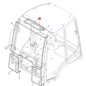 Parbrize si geamuri - Parbriz superior pentru Komatsu WB93R