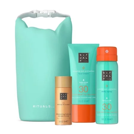 TEN - Set Rituals The Ritual Of Karma Sun Care, Crema Solara Faciala SPF 30, 50 ml+ Spray Laptos de Protectie Solara SPF 30, 50 ml+  Ulei stralucitor de corp 30 ml