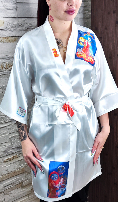 Ladies Satin Robe - Halloween [2]