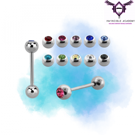 Tongue Piercing - Tongue Piercing with Stones