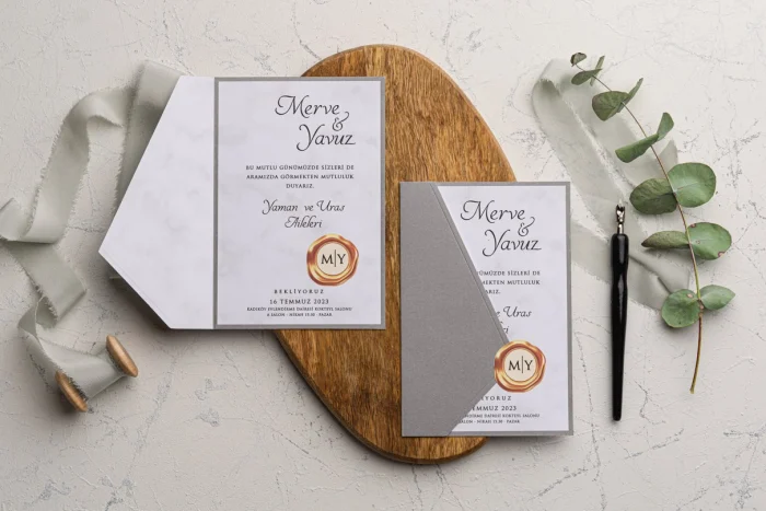 Invitatii de nunta minimaliste: Eleganta in simplitate