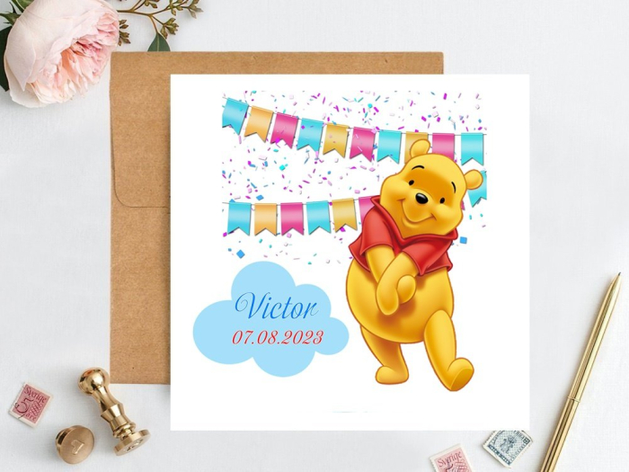 134 - Invitatie botez WINNIE THE POOH [3]