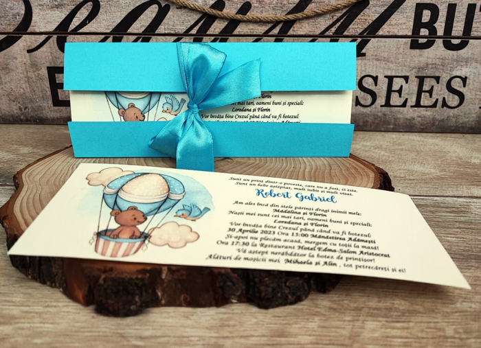 83 - Invitatii Botez ursulet in balon [2]
