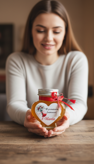 Cadou 8 Martie Borcan miere Inimioara 50 ml [3]
