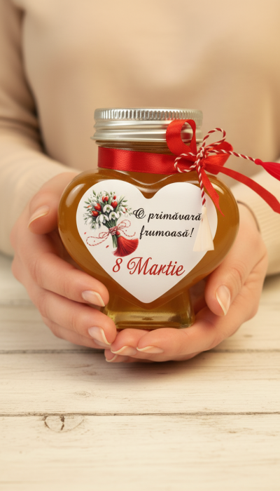 Cadou 8 Martie Borcan miere Inimioara 50 ml [4]