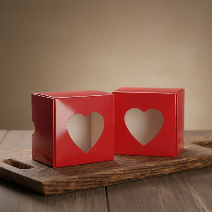 Cutii albe cu fereastra INIMA 5.5x5.5x2.5 cm - Copie [10]