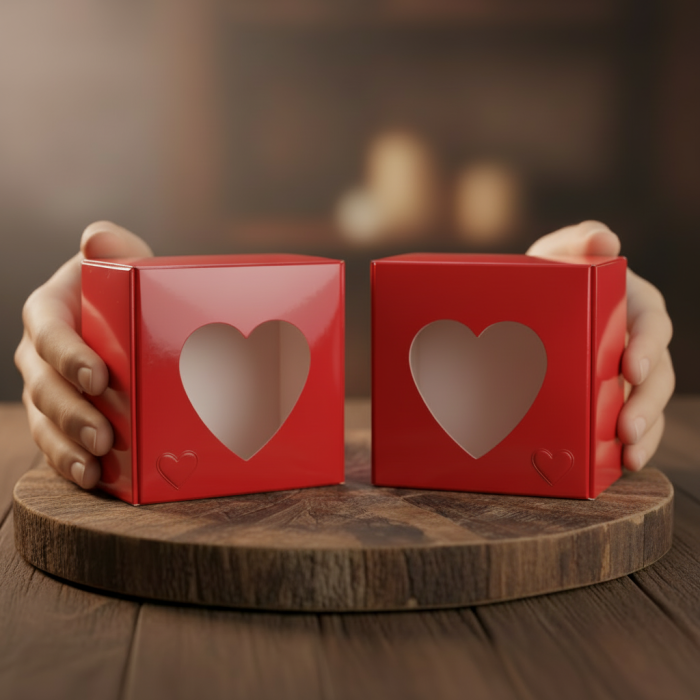 Cutii albe cu fereastra INIMA 5.5x5.5x2.5 cm - Copie [11]