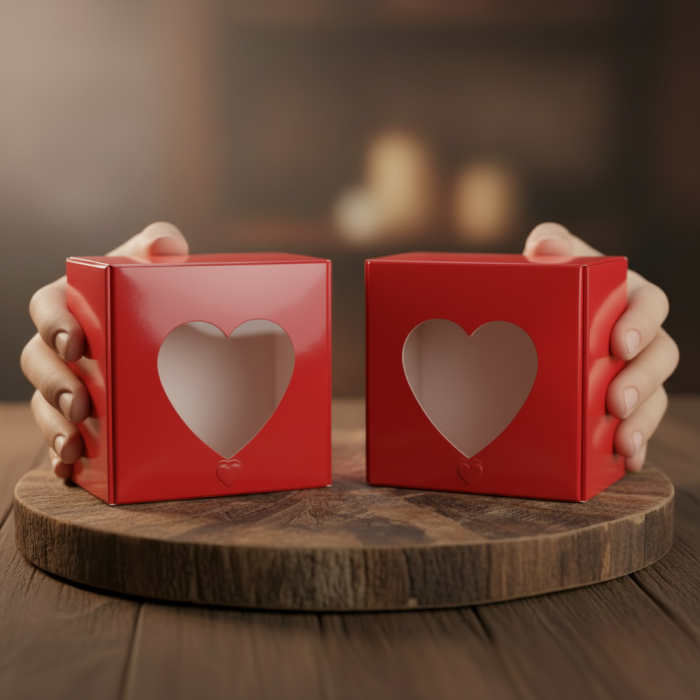 Cutii albe cu fereastra INIMA 5.5x5.5x2.5 cm - Copie [12]