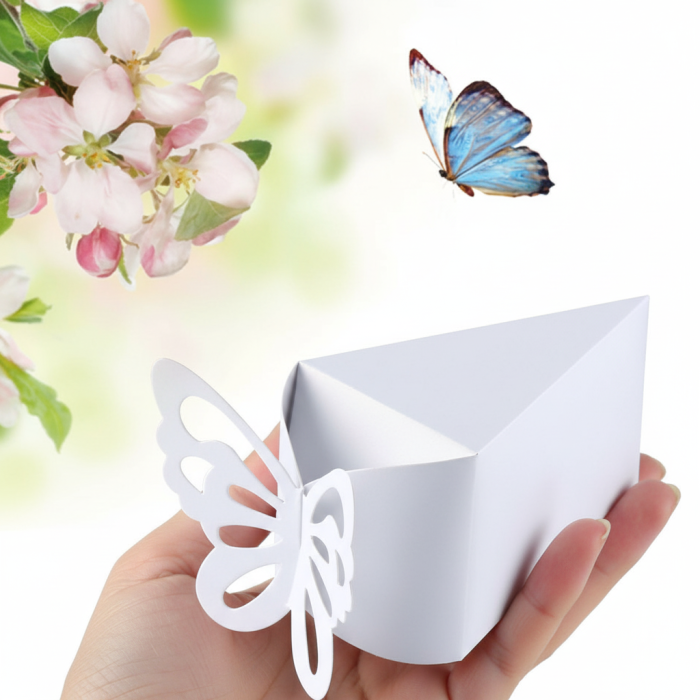 Cutii in forma de felie de tort (ALB) - set 10 buc [8]