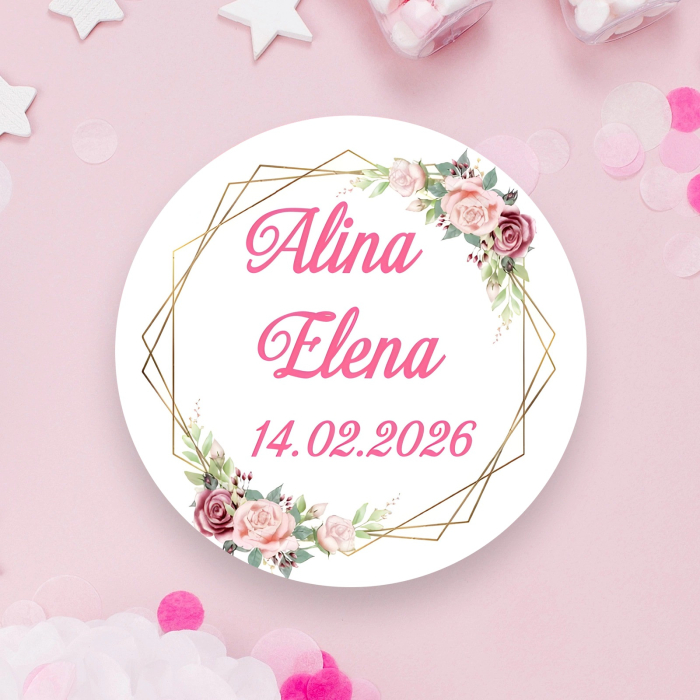 Eticheta adeziva Dusty Rose (3.8 cm) [2]