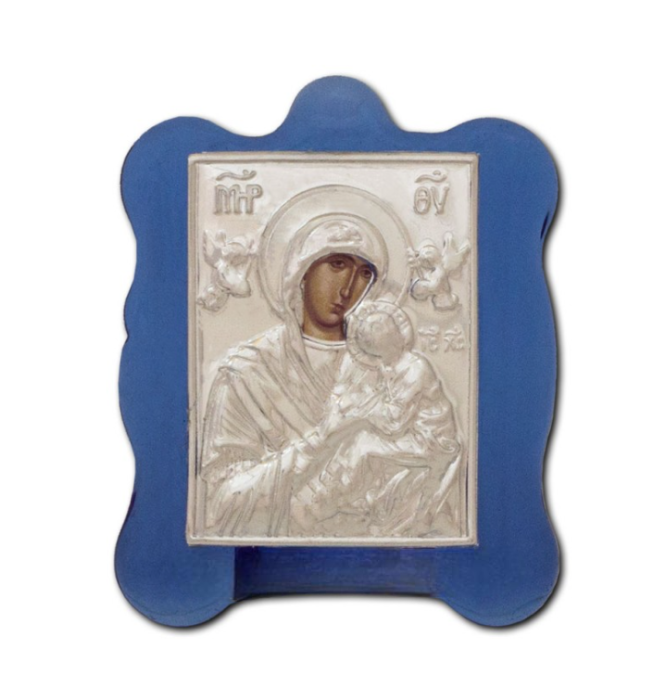 Icoana metal pe suport de sticla BLUE [4]