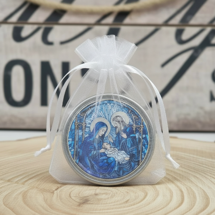 Iconita magnetica 3.8 cm PM2 in saculet ALB [2]