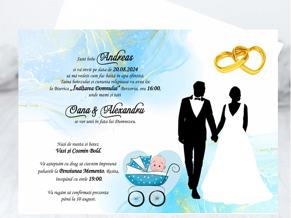 Invitatie Nunta si Botez PM101 [2]