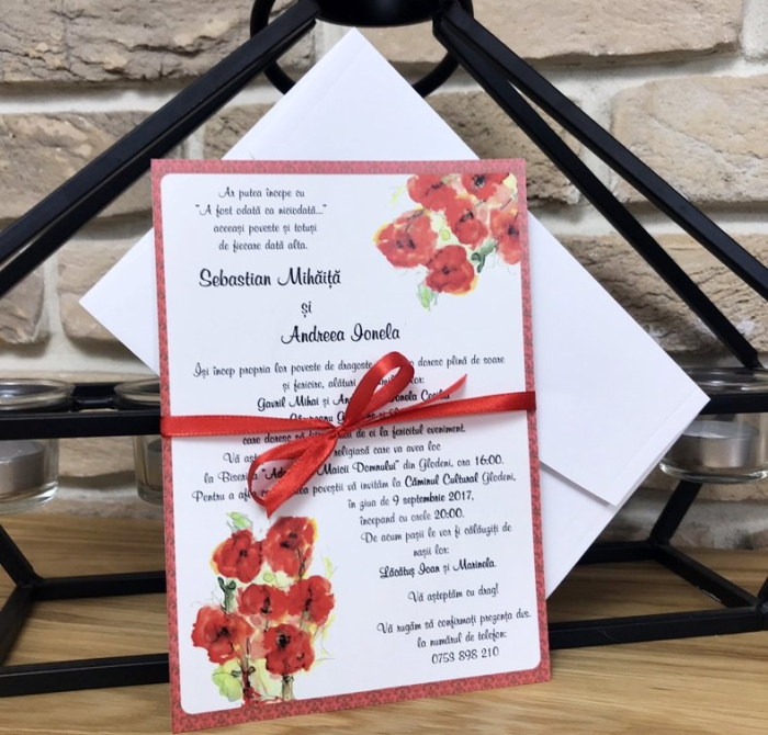Invitatie acuarela cu maci [2]