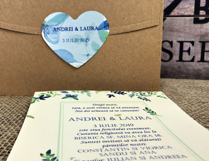 Invitatie Back to Nature (crem sidefat) [4]