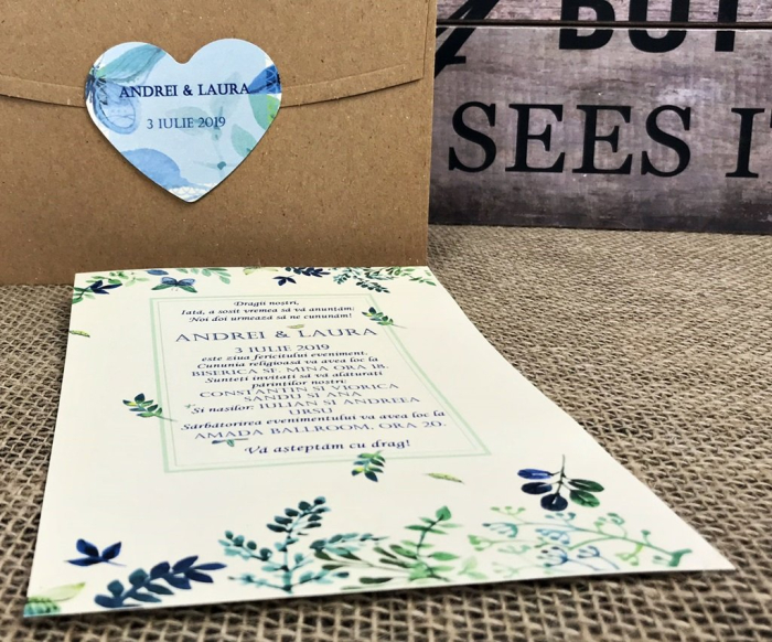 Invitatie Back to Nature (crem sidefat) [5]