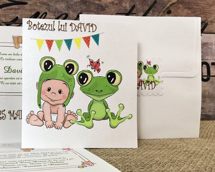 invitatie Bebe Broscuta - (model sidefat) [4]
