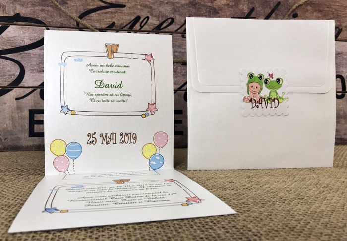 invitatie Bebe Broscuta - (model sidefat) [2]
