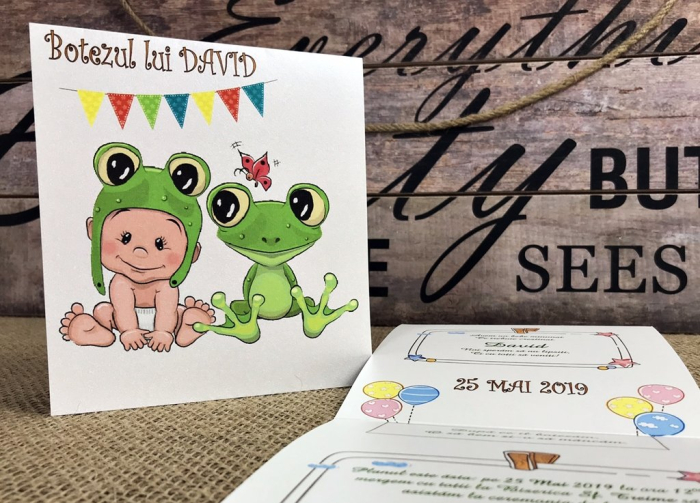 invitatie Bebe Broscuta - (model sidefat) [3]