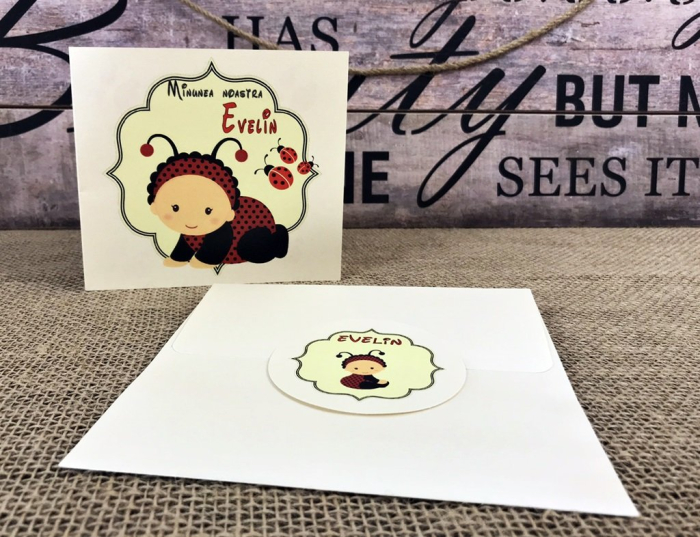 Invitatie Bebe Gargarita (crem perlat) [2]