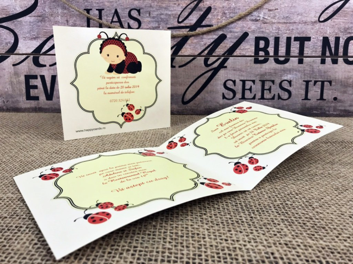 Invitatie Bebe Gargarita (crem perlat) [3]