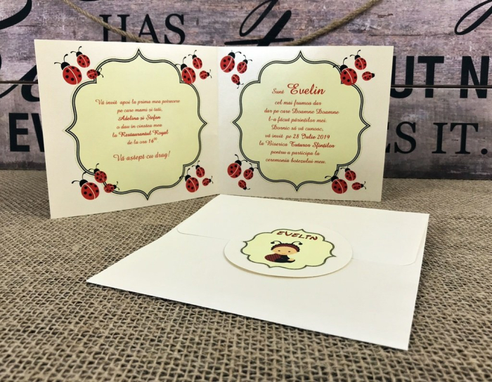 Invitatie Bebe Gargarita (crem perlat) [4]
