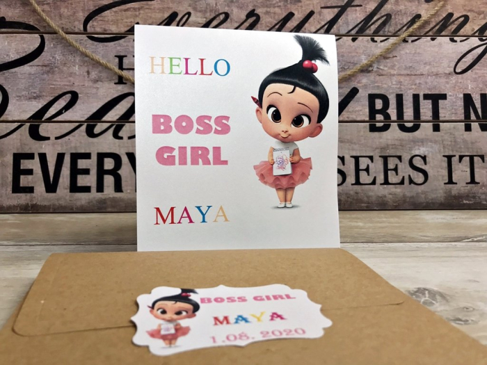 Invitatie BOSS BABY ROZ [4]