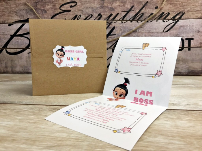 Invitatie BOSS BABY ROZ [3]