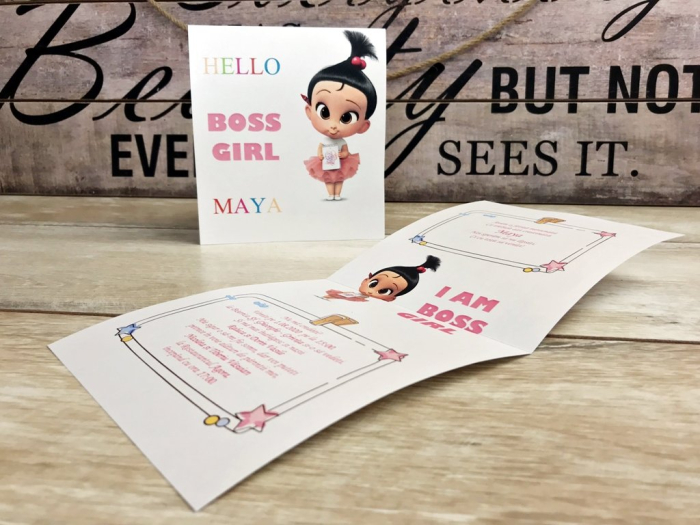 Invitatie BOSS BABY ROZ [6]