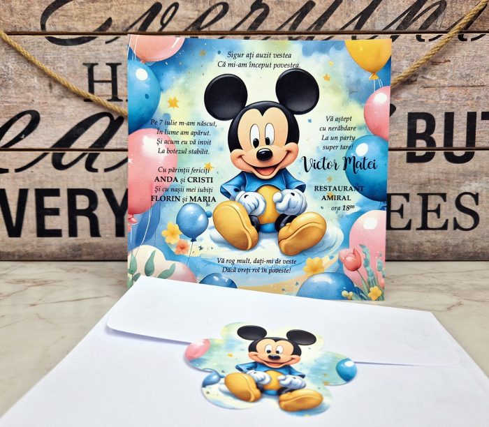 Invitatie botez Mickey Baby [5]