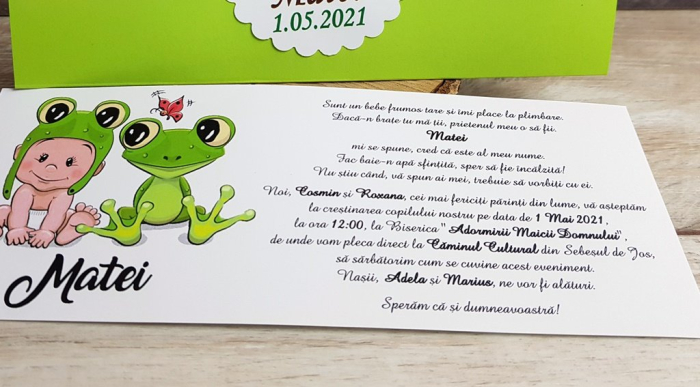 Invitatie Botez Bebe Broscuta [2]