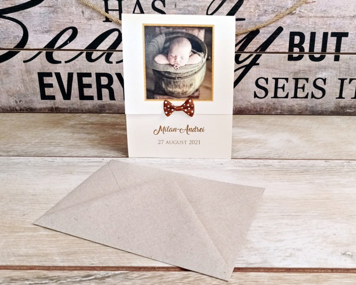 Invitatie botez - (Brown Bow) [5]