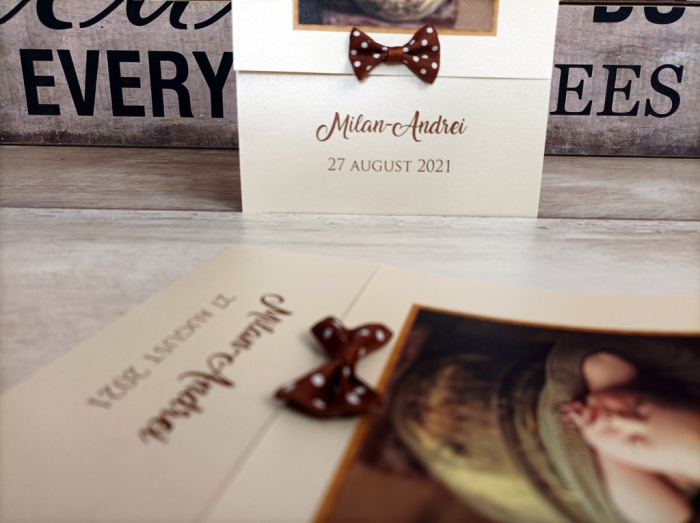 Invitatie botez - (Brown Bow) [3]