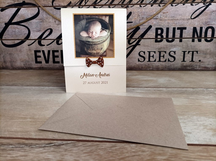 Invitatie botez - (Brown Bow) [6]