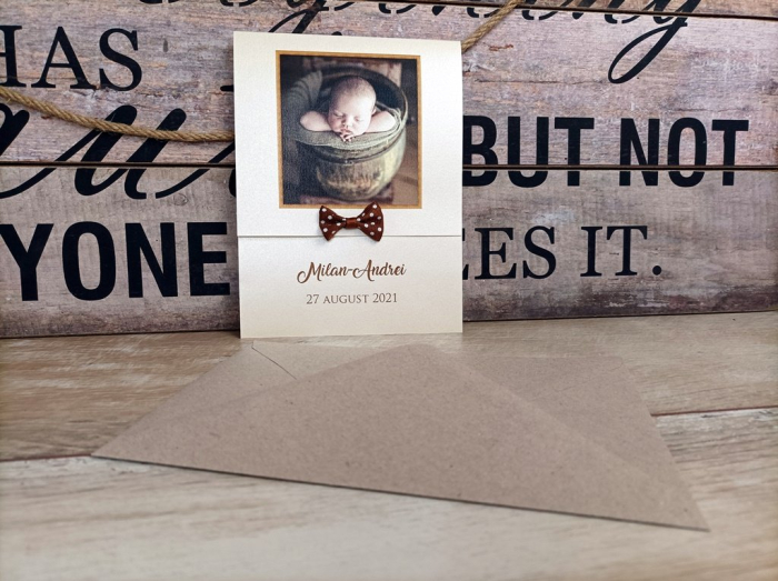 Invitatie botez - (Brown Bow) [2]