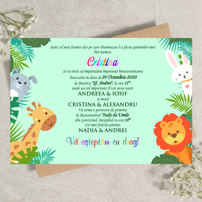 Invitatii petrecere copii JUNGLE PARTY [3]