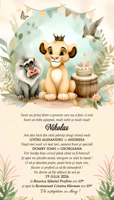 Invitatie botez Lion King [10]
