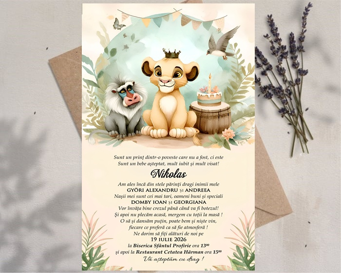 Invitatie botez Lion King [5]