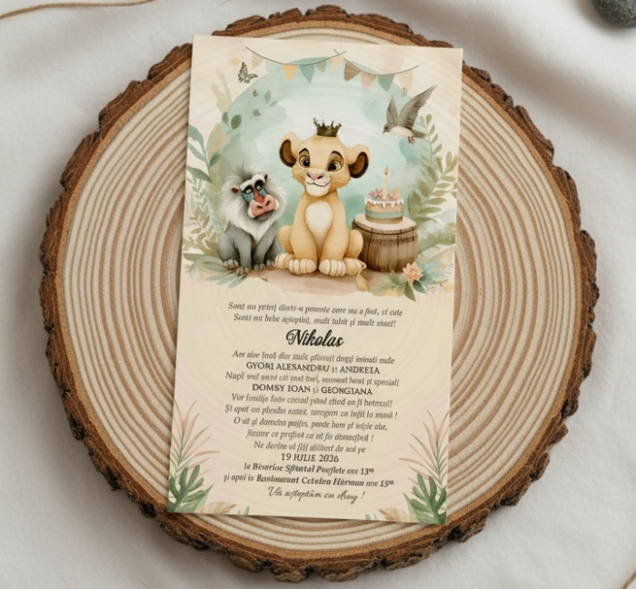 Invitatie botez Lion King [3]