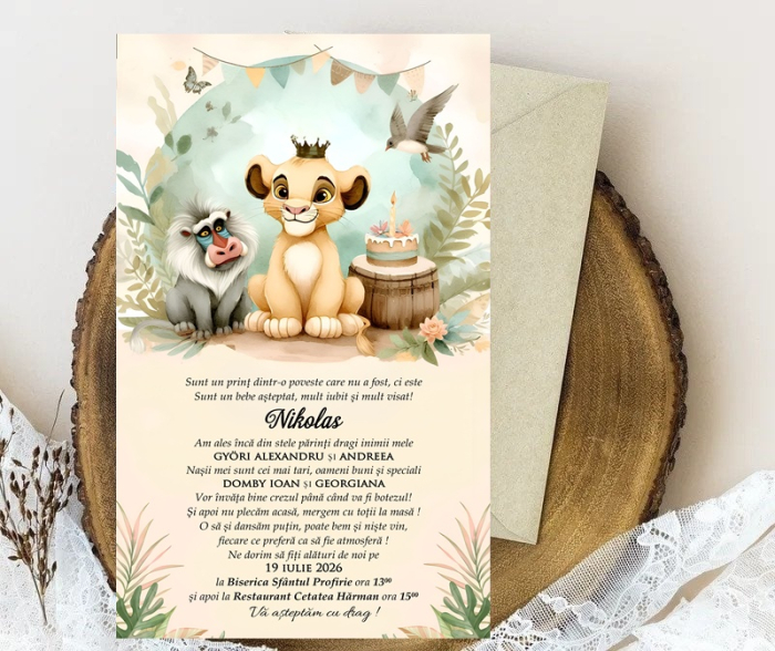 Invitatie botez Lion King [6]