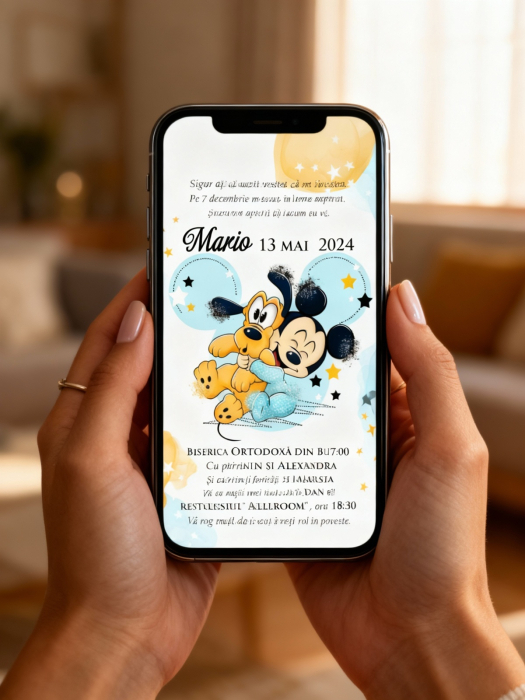 Invitatie botez Mickey & Pluto [6]