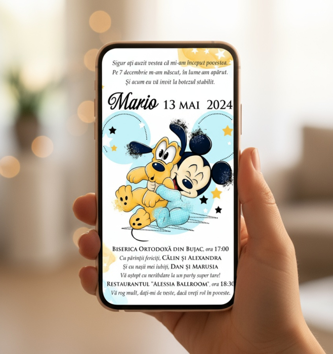 Invitatie botez Mickey & Pluto [7]